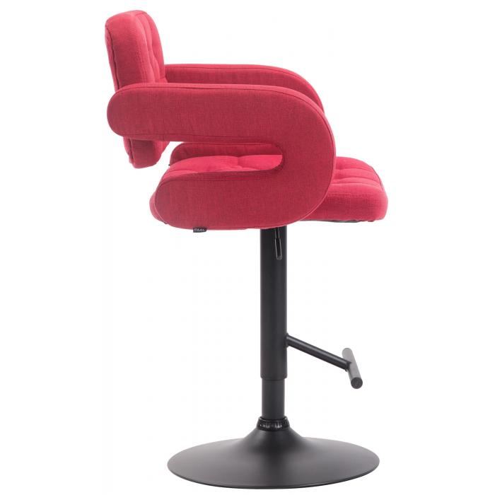 Barhocker HLO-CP15 STOFF schwarz ~ rot