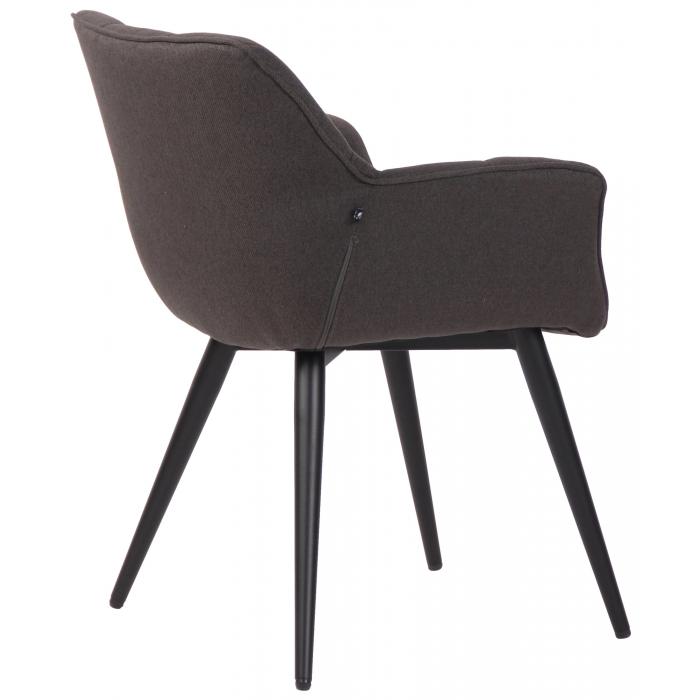Esszimmerstuhl HLO-CP75 Stoff ~ dunkelgrau