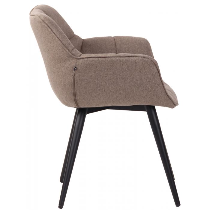 Esszimmerstuhl HLO-CP75 Stoff ~ taupe