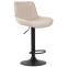 Barhocker HLO-CP68 Stoff schwarz ~ creme