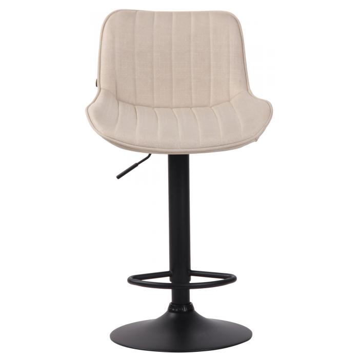 Barhocker HLO-CP68 Stoff schwarz ~ creme