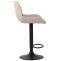 Barhocker HLO-CP68 Stoff schwarz ~ creme