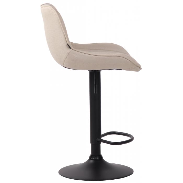 Barhocker HLO-CP68 Stoff schwarz ~ creme