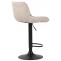 Barhocker HLO-CP68 Stoff schwarz ~ creme