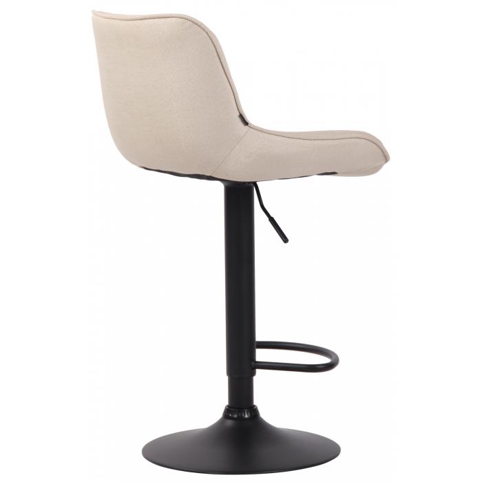 Barhocker HLO-CP68 Stoff schwarz ~ creme