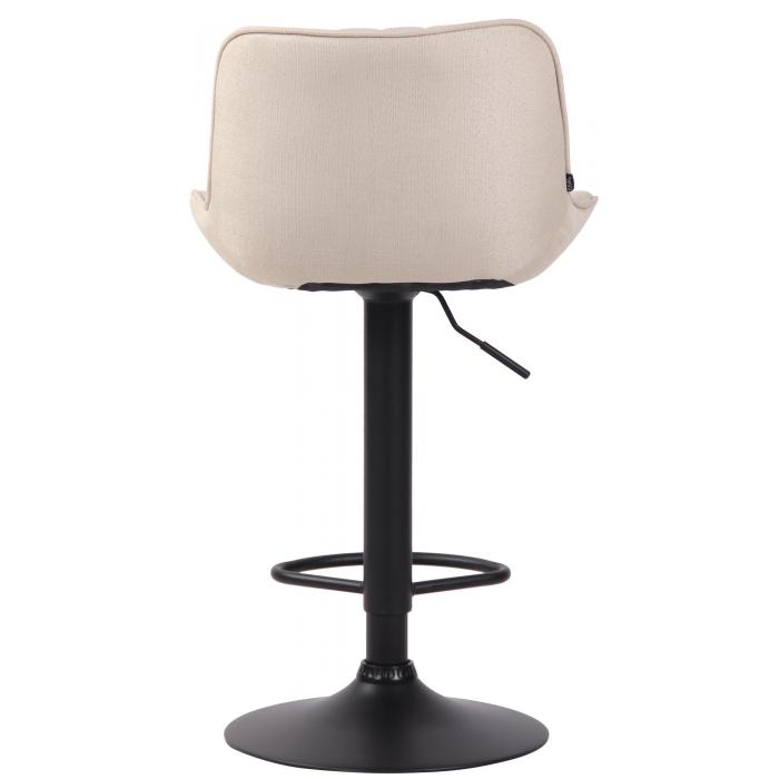 Barhocker HLO-CP68 Stoff schwarz ~ creme