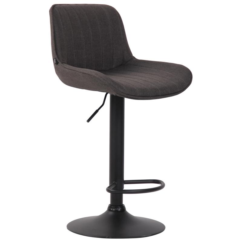 Barhocker HLO-CP68 Stoff schwarz ~ dunkelgrau