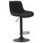 Barhocker HLO-CP68 Stoff schwarz ~ schwarz