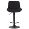 Barhocker HLO-CP68 Stoff schwarz ~ schwarz