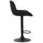 Barhocker HLO-CP68 Stoff schwarz ~ schwarz