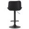 Barhocker HLO-CP68 Stoff schwarz ~ schwarz
