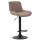 Barhocker HLO-CP68 Stoff schwarz ~ taupe