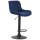 Barhocker HLO-CP68 Samt schwarz ~ blau