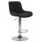 Barhocker HLO-CP68 Stoff chrom ~ schwarz