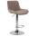 Barhocker HLO-CP68 Stoff chrom ~ taupe