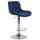 Barhocker HLO-CP68 Samt chrom ~ blau