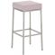 Barhocker CP135, Barstuhl ~ Gestell silber, Kunstleder, 85cm, pink