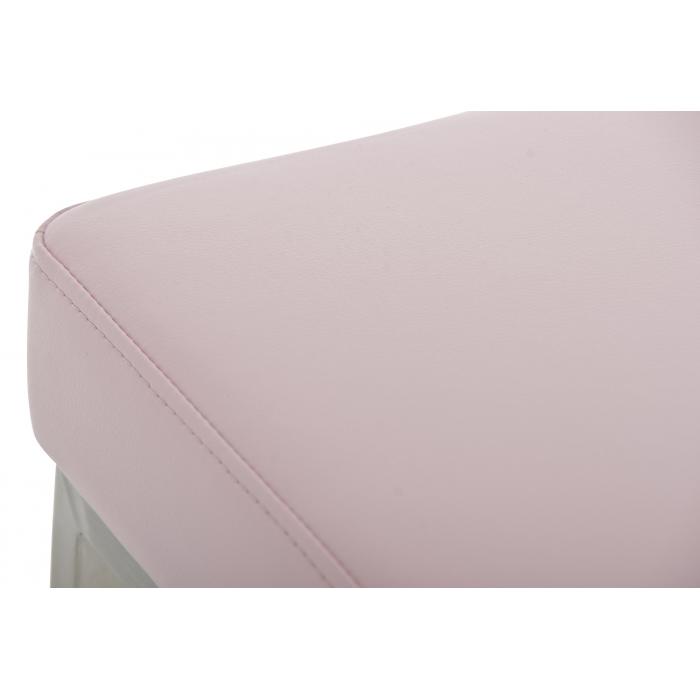 Barhocker CP135, Barstuhl ~ Gestell silber, Kunstleder, 85cm, pink