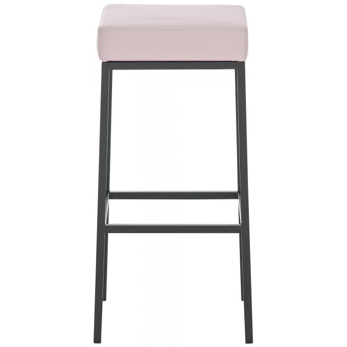 Barhocker CP135, Barstuhl ~ Gestell schwarz, Kunstleder, 80cm, pink