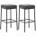 2er Set Barhocker HLO-CP41 80 Kunstleder schwarz ~ braun