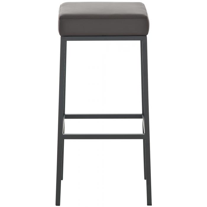 2er Set Barhocker HLO-CP41 80 Kunstleder schwarz ~ braun