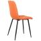 2er Set Esszimmerstuhl HLO-CP26 Stoff ~ orange