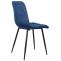 2er Set Esszimmerstuhl HLO-CP26 Samt ~ blau