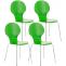 4er Set Besucherstuhl HLO-CP80 ~ grn