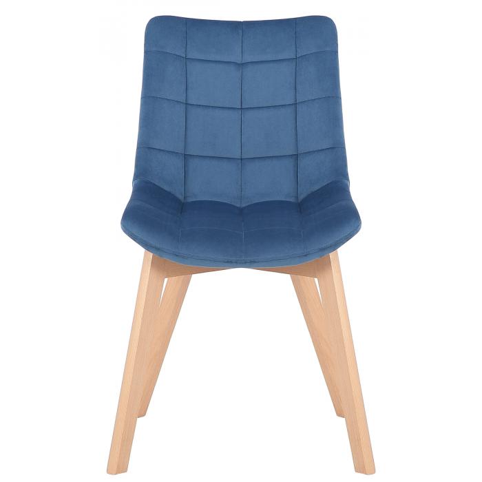 Esszimmerstuhl HLO-CP74 Samt ~ blau