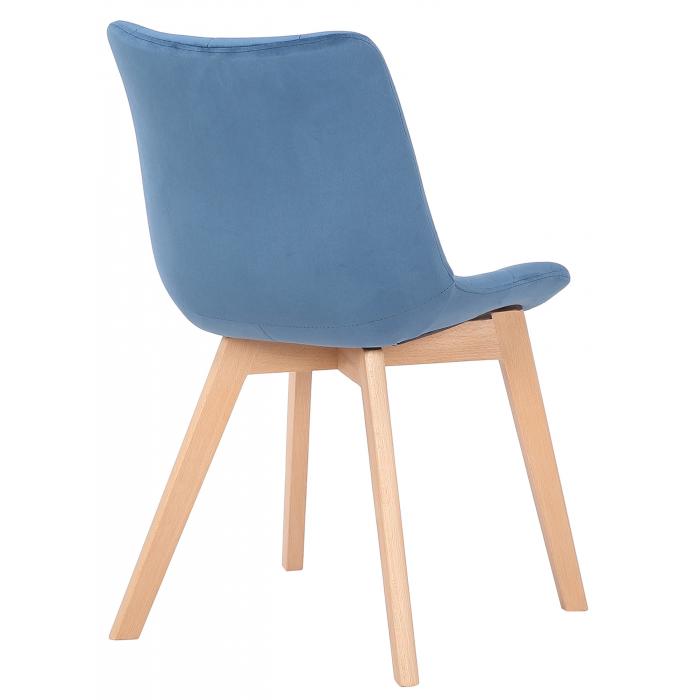 Esszimmerstuhl HLO-CP74 Samt ~ blau