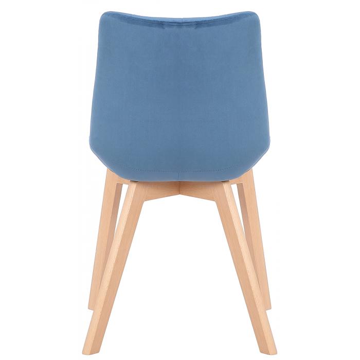 Esszimmerstuhl HLO-CP74 Samt ~ blau