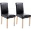 2er Set Esszimmerstuhl HLO-CP20 natura ~ schwarz