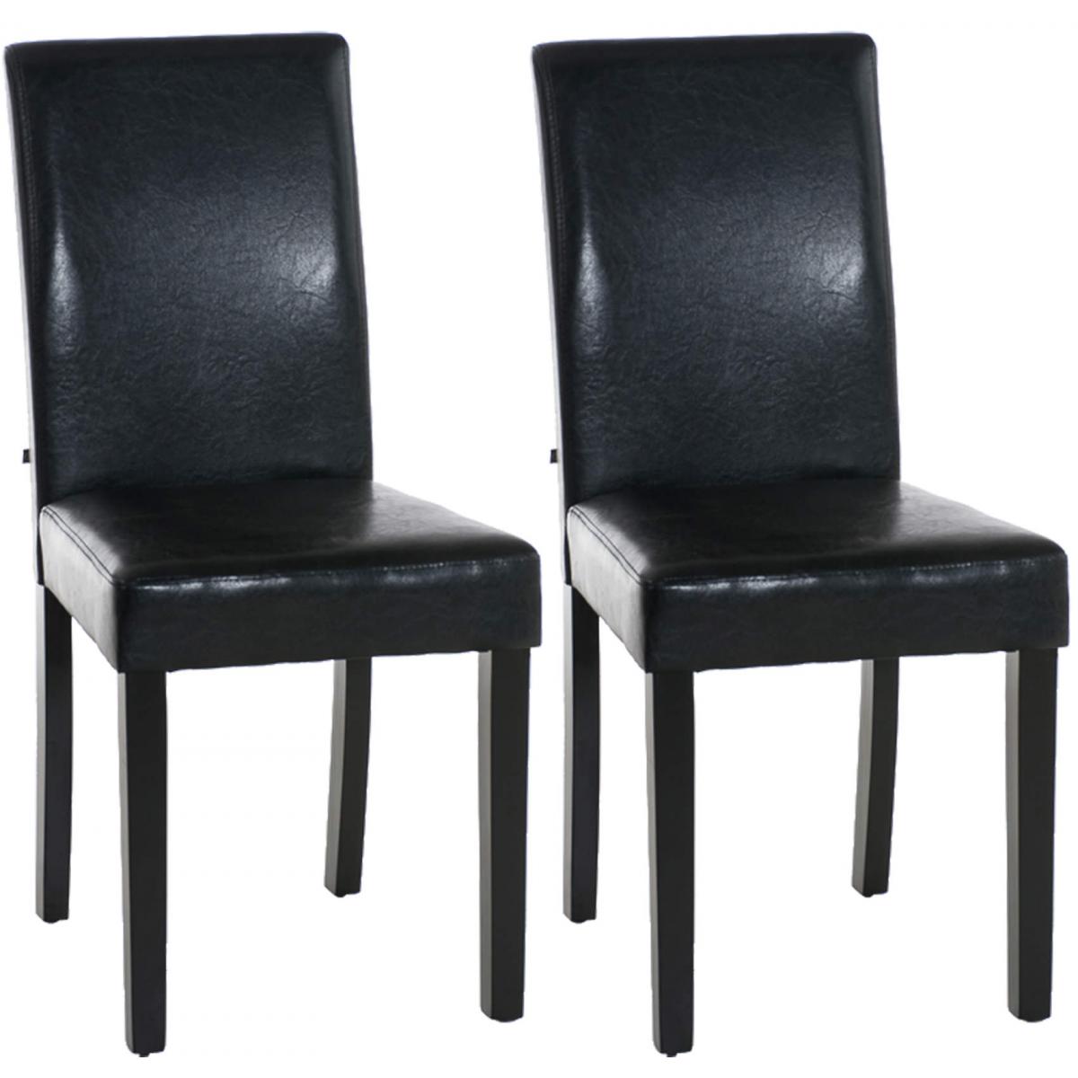2er Set Esszimmerstuhl HLO-CP20 schwarz ~ schwarz