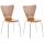 2er Set Besucherstuhl HLO-CP3 ~ eiche