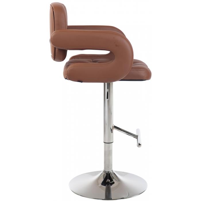 Barhocker Barstuhl Dublin, Kunstleder ~ cognac