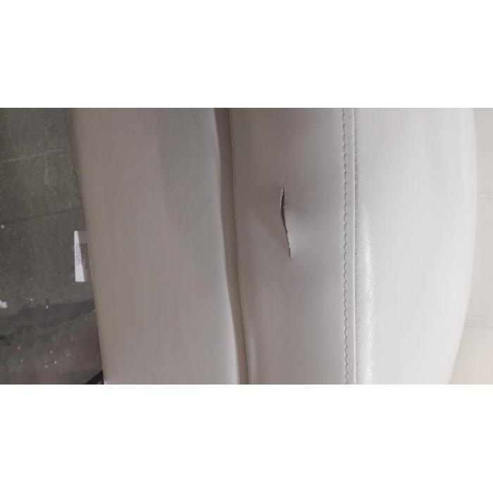 B-Ware (Riss/Fleck SK2) | Sessel Newport T379, Loungesessel Clubsessel, Kunstleder ~ wei