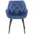 4er Set Stuhl HLO-CP88 Samt ~ blau