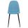 4er Set Esszimmersthle HLO-CP41 Stoff ~ blau