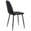 4er Set Esszimmersthle HLO-CP41 Stoff ~ schwarz