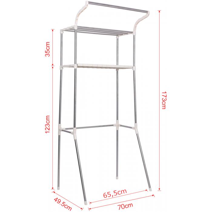 Waschmaschinenregal HLO-CP30 ~ wei