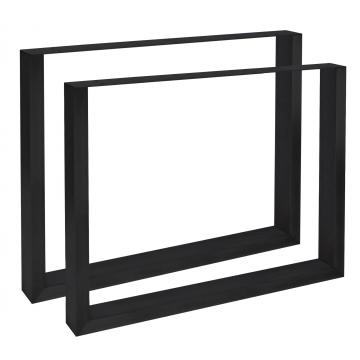 2er-Set Tischbeine HLO-CP1 70 cm ~ schwarz