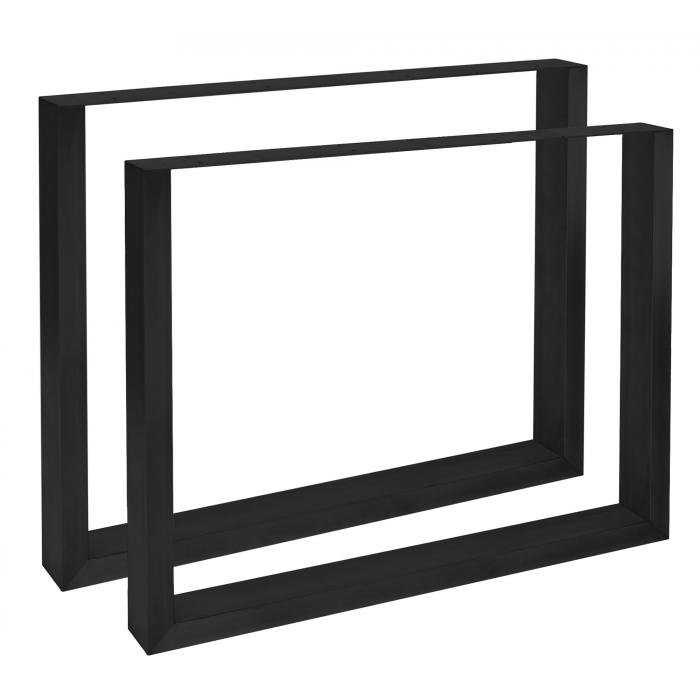 2er-Set Tischbeine HLO-CP1 80 cm ~ schwarz