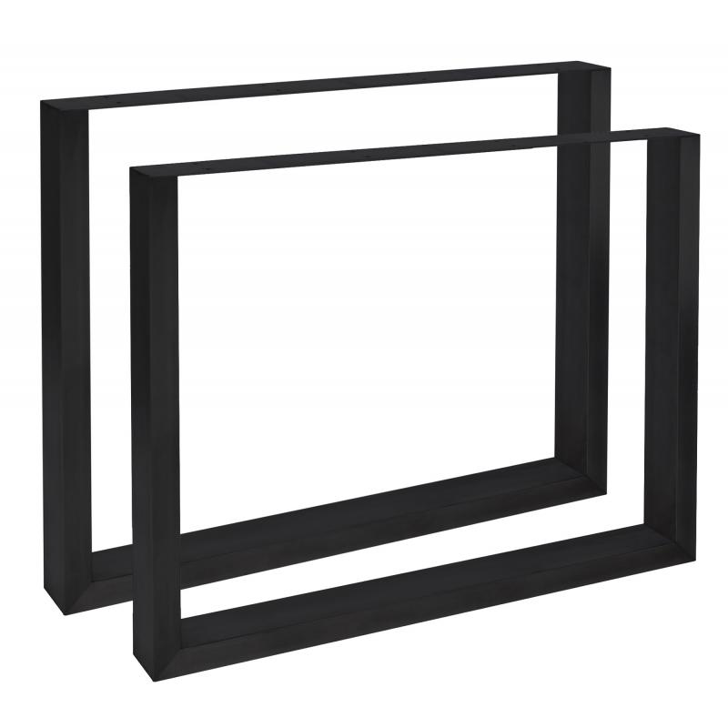 2er-Set Tischbeine HLO-CP1 80 cm ~ schwarz