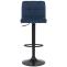 2er Set Barhocker HLO-CP64 Samt ~ blau