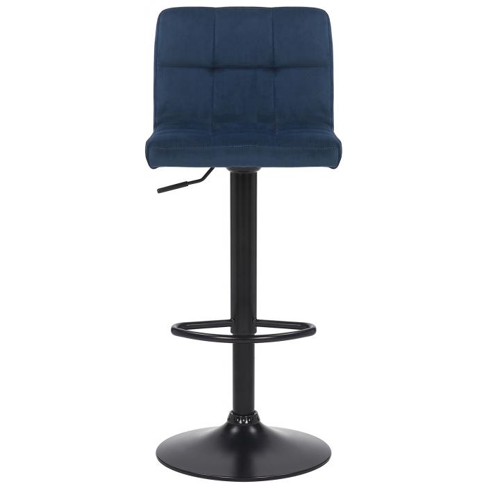 2er Set Barhocker HLO-CP64 Samt ~ blau