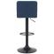 2er Set Barhocker HLO-CP64 Samt ~ blau