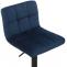 2er Set Barhocker HLO-CP64 Samt ~ blau