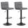 2er Set Barhocker HLO-CP64 Samt ~ grau