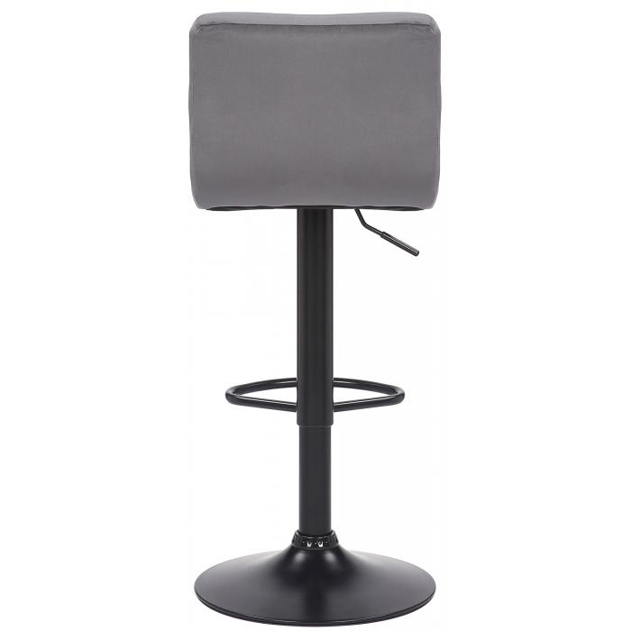 2er Set Barhocker HLO-CP64 Samt ~ grau