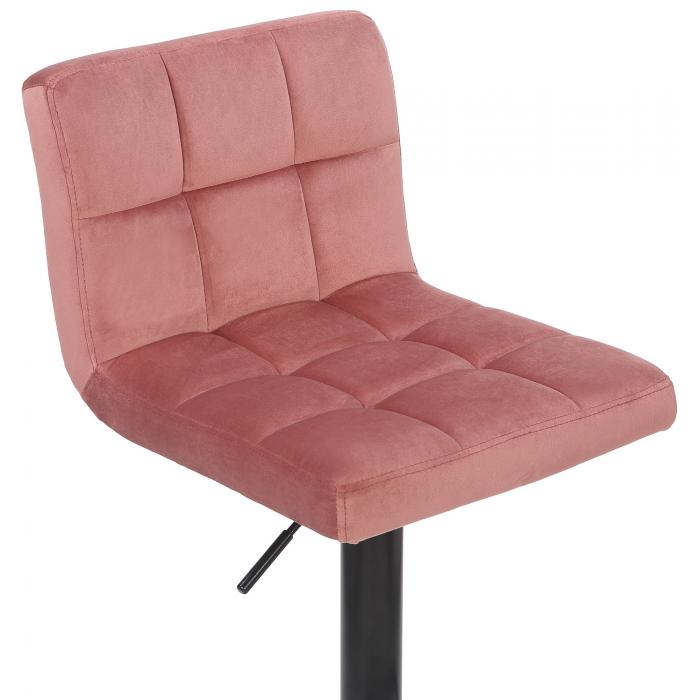 2er Set Barhocker HLO-CP64 Samt ~ pink
